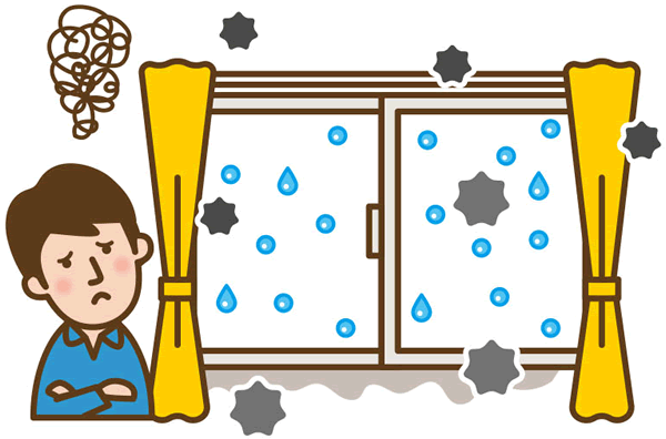 内窓結露イラスト