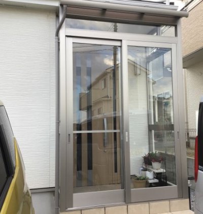 宮城県仙台市|雨など遮られ、悩みが解消！風除室設置リフォーム