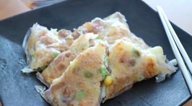 「枝豆とコーンのチーズチヂミ」簡単節約レシピ！