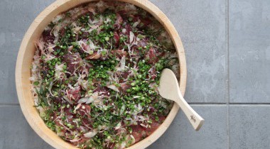 簡単レシピ「鰹の手捏ね寿司」