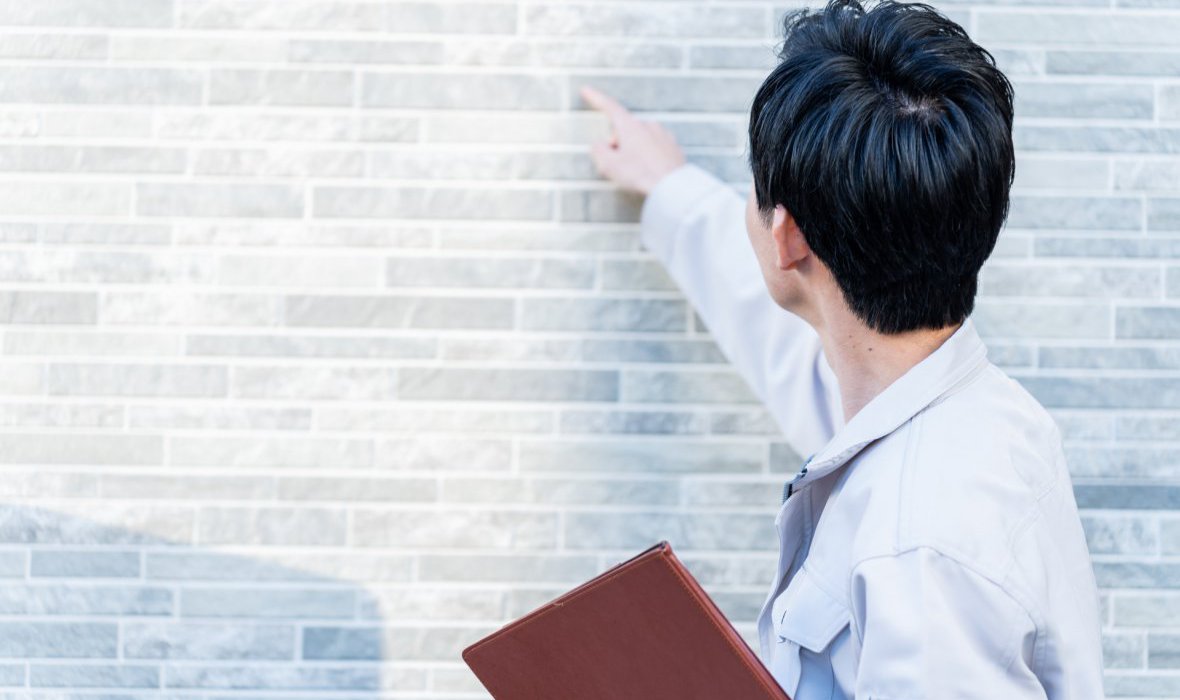 外壁の無料点検の様子