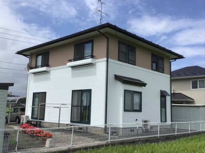 シックな色に満足！全面塗装リフォーム|岩手県胆沢郡金ケ崎町