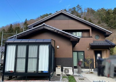 ツートンカラーがお気に入り！外壁塗装リフォーム|岩手県一関市